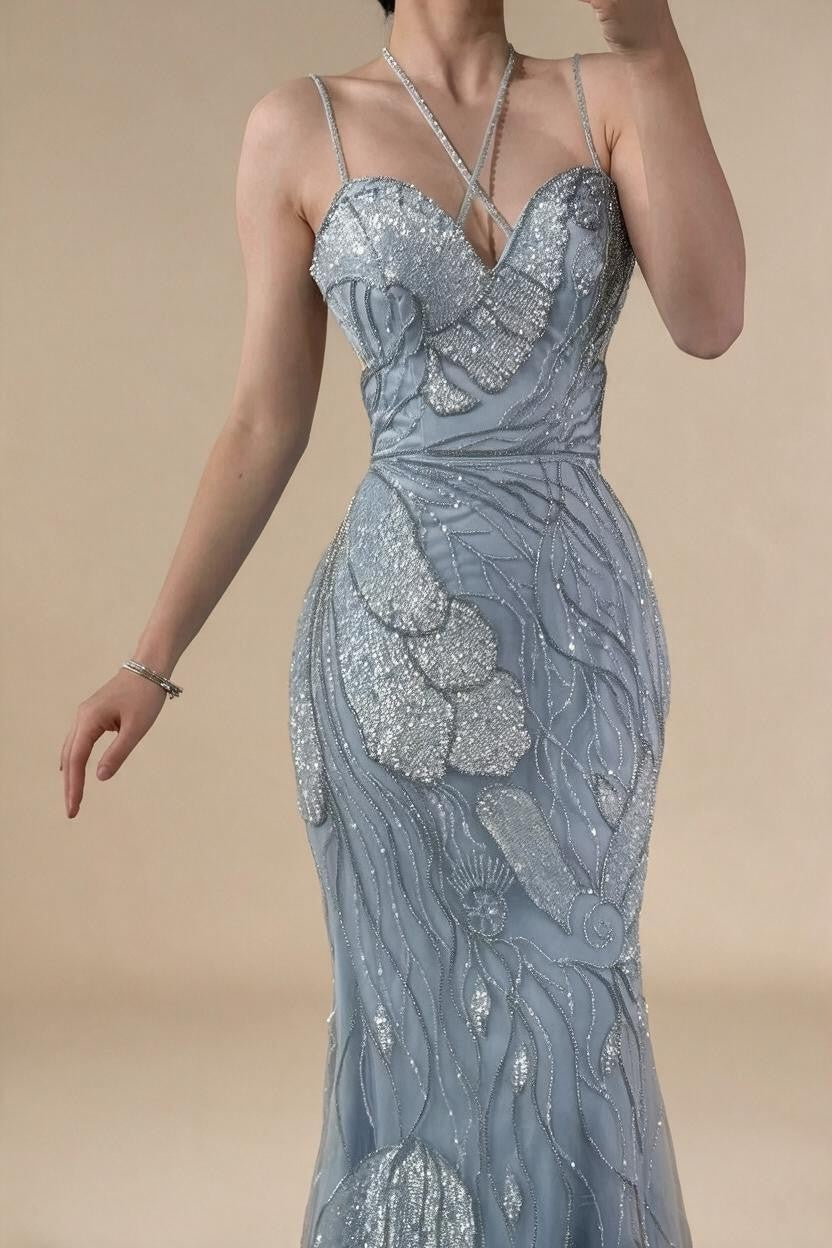 Light Blue Mermaid Evening Prom Dresses 2026 Formal Party Gowns for Women Vestidos De Fiesta DLA72492 Customized | Nightbubo