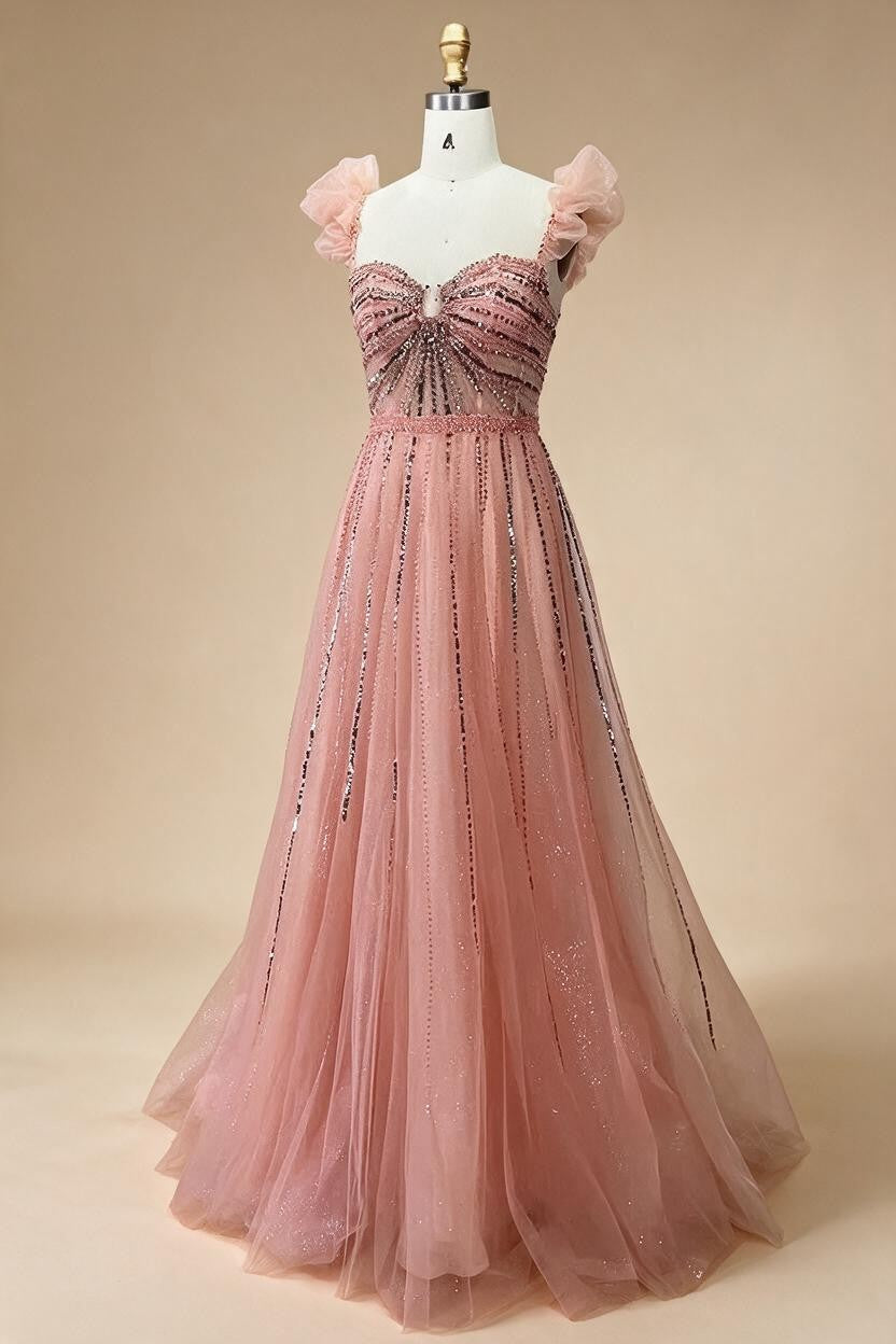 Purple Sleeveless A-Line Beaded Evening Prom Dresses Elegant Party Gowns for Women DLA72324 Customized rts | Nightbubo