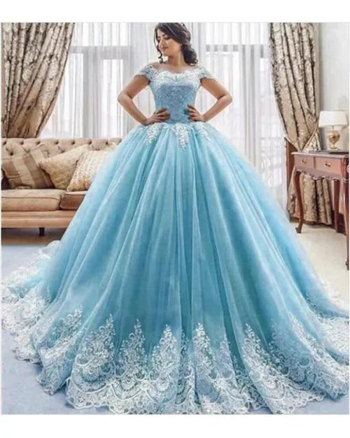 Robe de soirée NumberSea rose en forme de ballon pour filles, robe de mariée douce