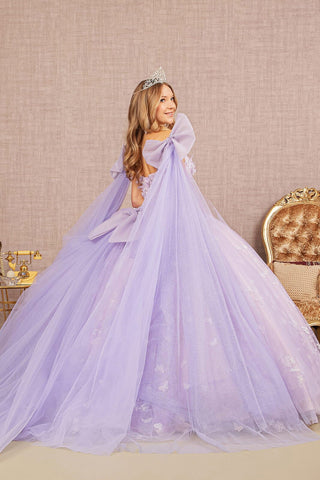 Ballkleid mit Schmetterlingsschleifenärmeln von Elizabeth K GL3175