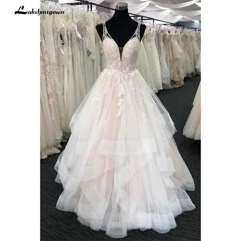 NumberSea Ärmelloses Bohemian-Brautkleid mit Spitze