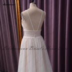 NumberSea Wedding Dress Lace Bodice Elegant Bridal Dress
