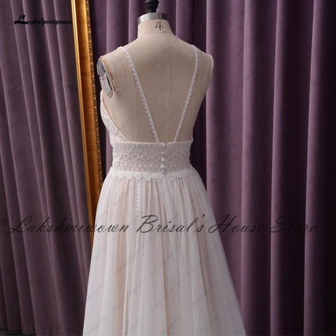 NumberSea Brautkleid mit Spitzenmieder, elegantes Brautkleid