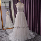 NumberSea Wedding Dress Lace Bodice Elegant Bridal Dress