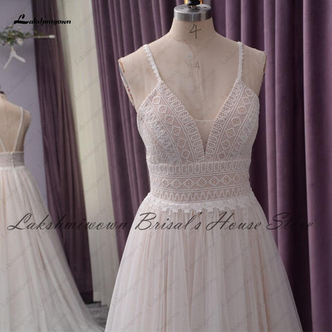 NumberSea Brautkleid mit Spitzenmieder, elegantes Brautkleid