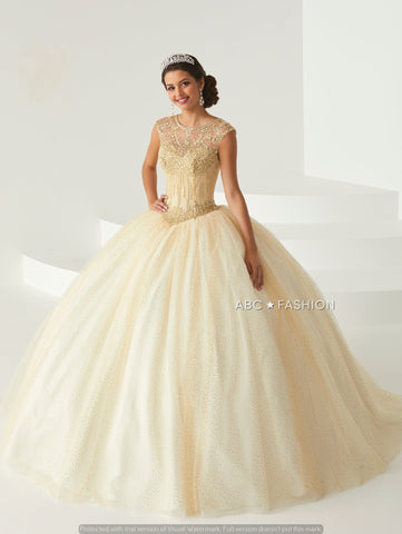 Quinceanera-Kleid mit Flügelärmeln von Fiesta Gowns 56441