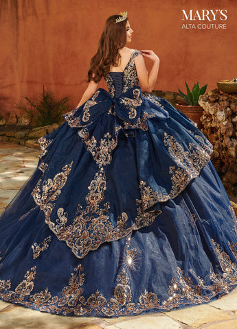 Quinceanera-Kleid mit Flügelärmeln von Alta Couture MQ3093