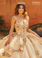 Cap Sleeves Quinceanera Dress by Alta Couture MQ3093