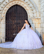 Cape Quinceanera Dress by House of Wu 26040C
