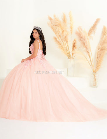 Vestido de quinceanera com mangas compridas da Fiesta Gowns 56454