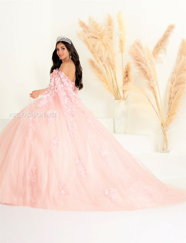 Vestido de quinceanera com mangas compridas da Fiesta Gowns 56454