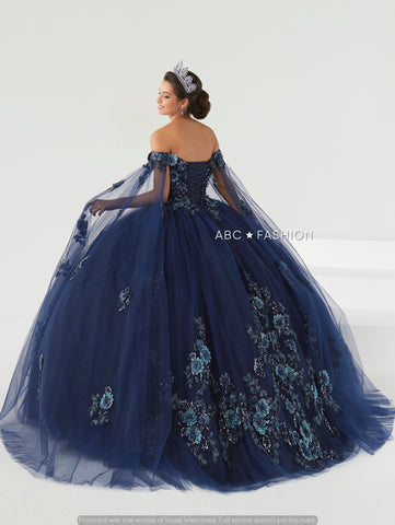 Quinceanera-Kleid mit Cape-Ärmeln von House of Wu 26008