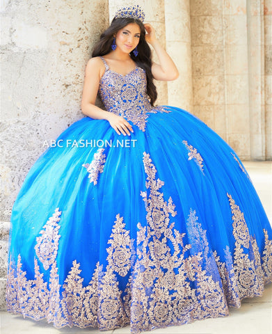 Quinceanera-Kleid mit Cape-Ärmeln von House of Wu 26028C