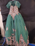 Cape Sleeve Quinceanera Dress by House of Wu 26028C