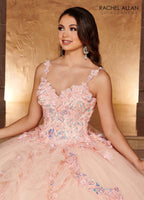Cape Sleeve Tiered Quinceanera Dress by Rachel Allan RQ3103