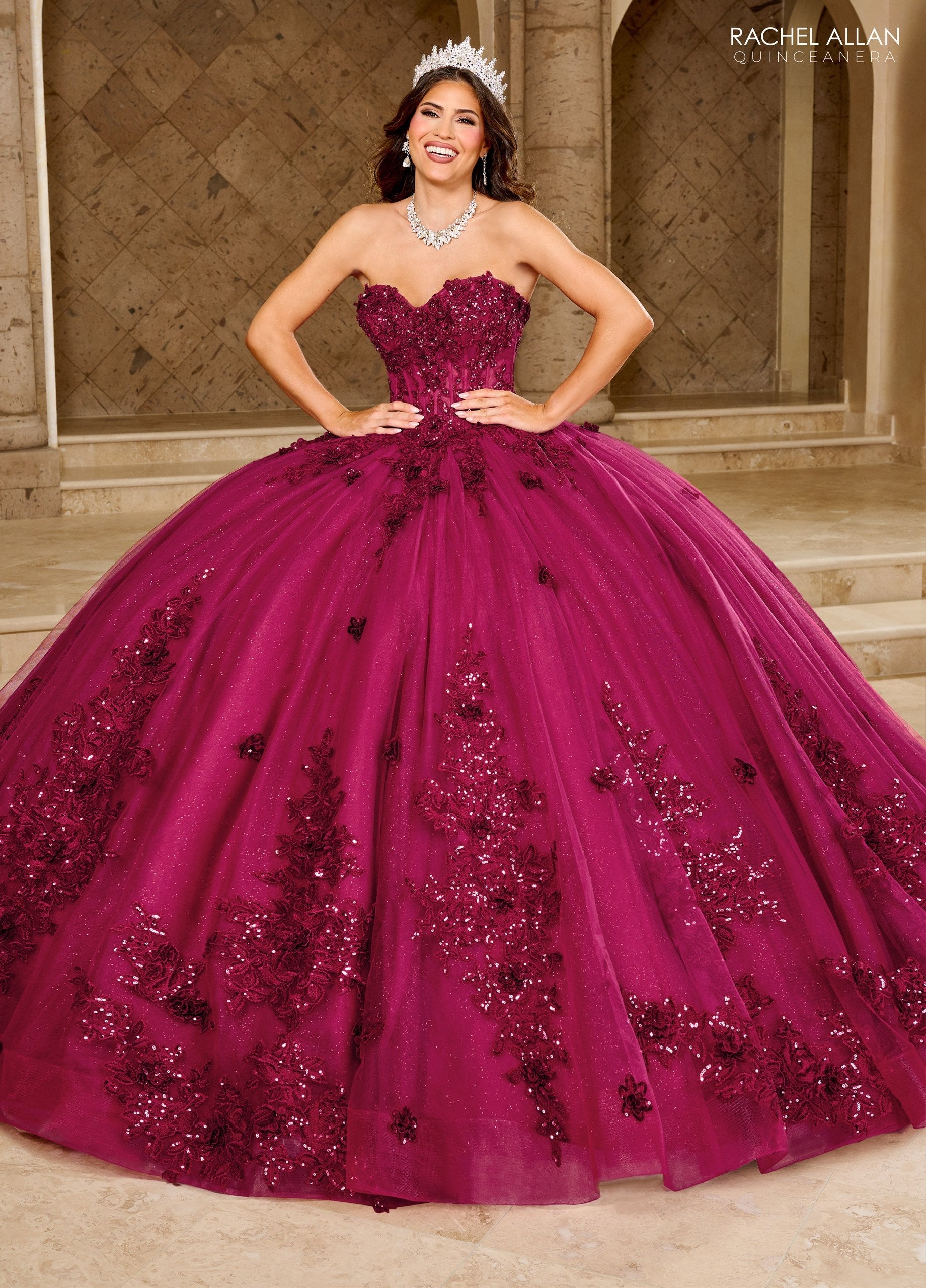 Strapless Quinceanera Dress by Rachel Allan RQ1163