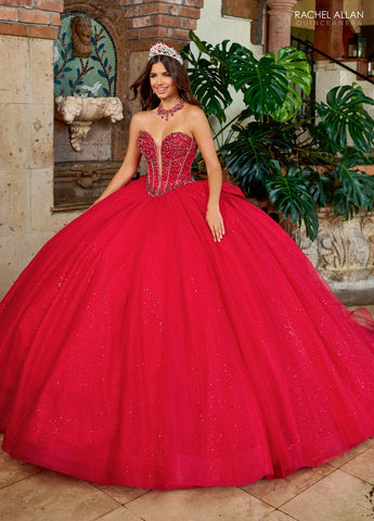 Trägerloses Quinceanera-Kleid von Rachel Allan RQ1156