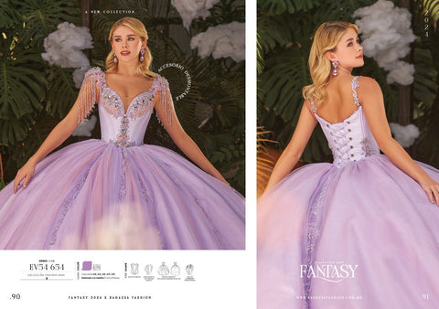 Quinceanera-Kleid mit Kronleuchterärmeln von Ragazza EV54-654