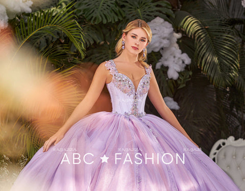 Quinceanera-Kleid mit Kronleuchterärmeln von Ragazza EV54-654
