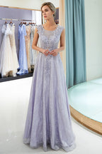 Charming Aline Sleeveless Lace Appliques Evening Party Dress