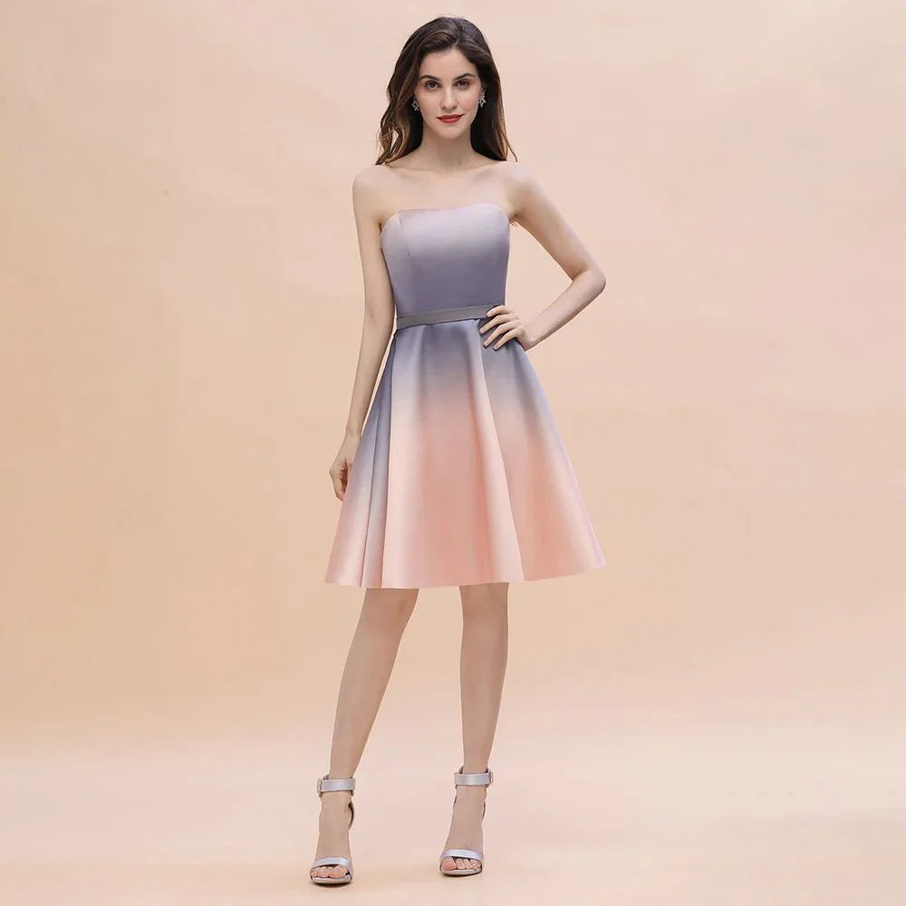 Charmant Sweetheart Verlauf A-Line Kurz Homecoming-Kleid
