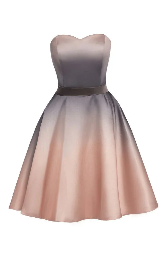 Charmant Sweetheart Verlauf A-Line Kurz Homecoming-Kleid