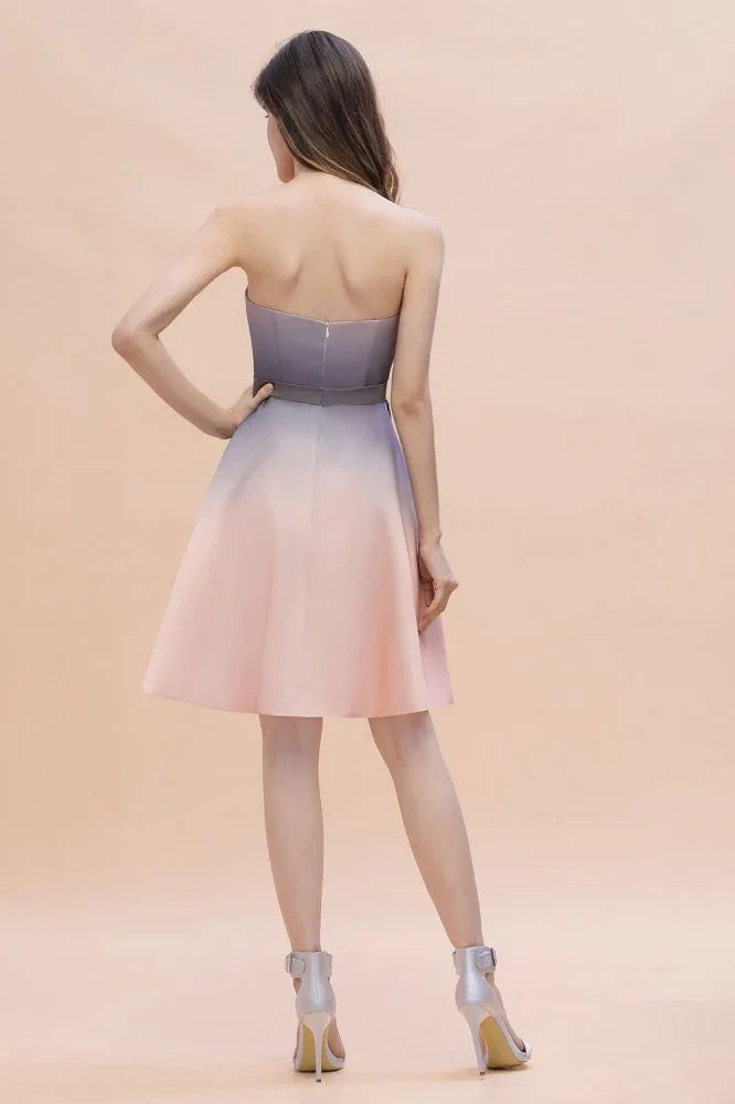 Charmant Sweetheart Verlauf A-Line Kurz Homecoming-Kleid