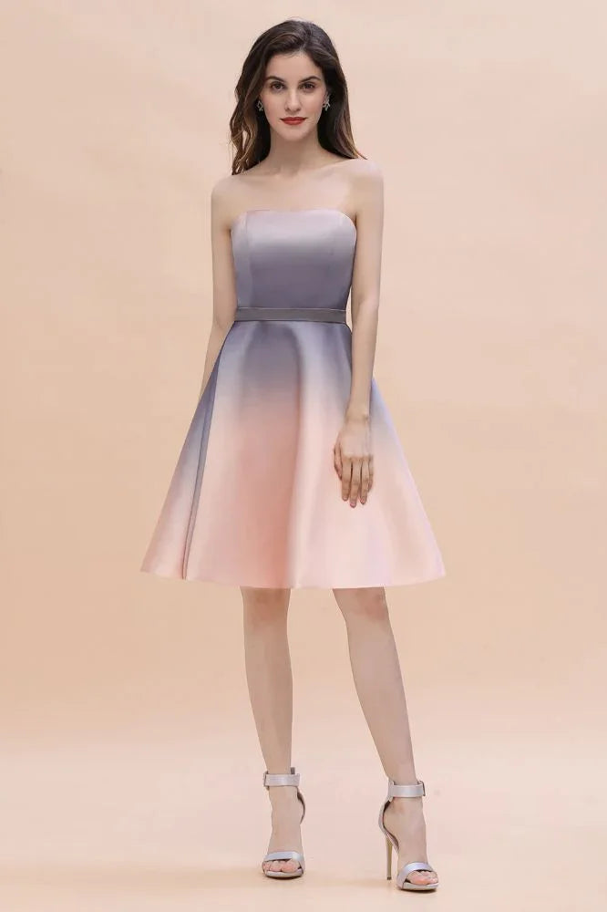 Charmant Sweetheart Verlauf A-Line Kurz Homecoming-Kleid