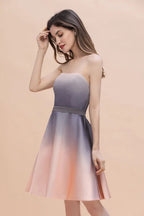Charmant Sweetheart Verlauf A-Line Kurz Homecoming-Kleid