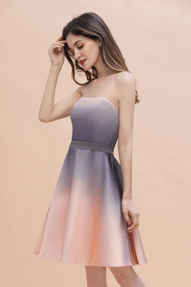 Charmant Sweetheart Verlauf A-Line Kurz Homecoming-Kleid