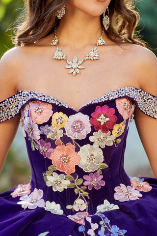 Charro schulterfreies Ballkleid mit Rüschen von Petite Adele PQ1050