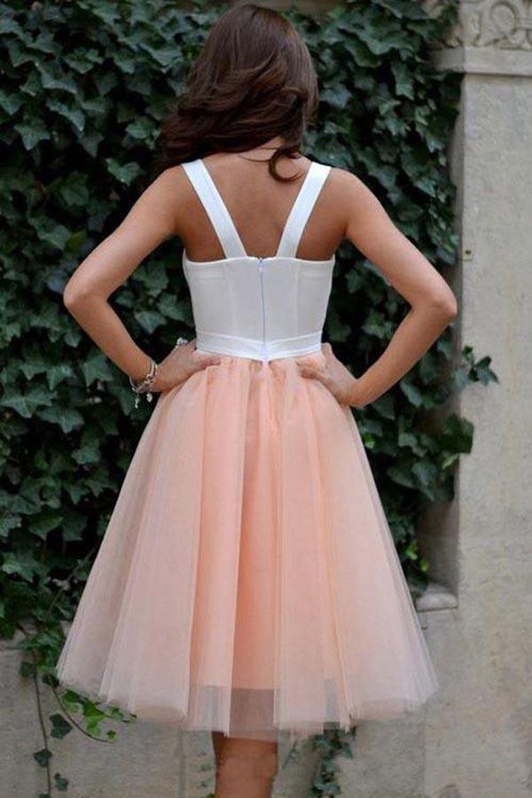 Homecoming Dress Sexy Straps Tulle Short Prom Dress Party Dress  PD357