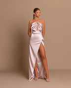 Chic Dark Green Long Mermaid Sleeveless Evening Dress with Side Slit