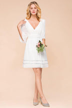 Chiffon Knee Length Simple Daily Casual Dress Beach Bridesmaid Dress