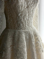 Luxury Sequin Pearl Long Sleeve Ball Gown Wedding Dress SW518
