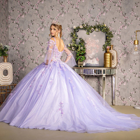 Ballkleid mit Glockenärmeln und kalter Schulter von GLS Gloria GL3484