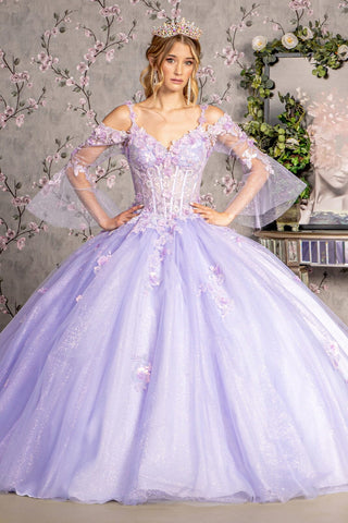 Ballkleid mit Glockenärmeln und kalter Schulter von GLS Gloria GL3484