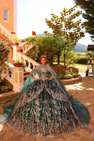 Schulterfreies Cape-Quinceanera-Kleid von Amarra 54284
