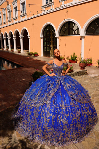 Schulterfreies Cape-Quinceanera-Kleid von Amarra 54284
