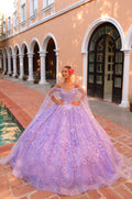 Quinceanera-Kleid mit kalten Schultern und Cape-Ärmeln von Amarra 54308