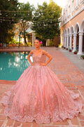 Quinceanera-Kleid mit kaltem Schulterumhang von Amarra 54310
