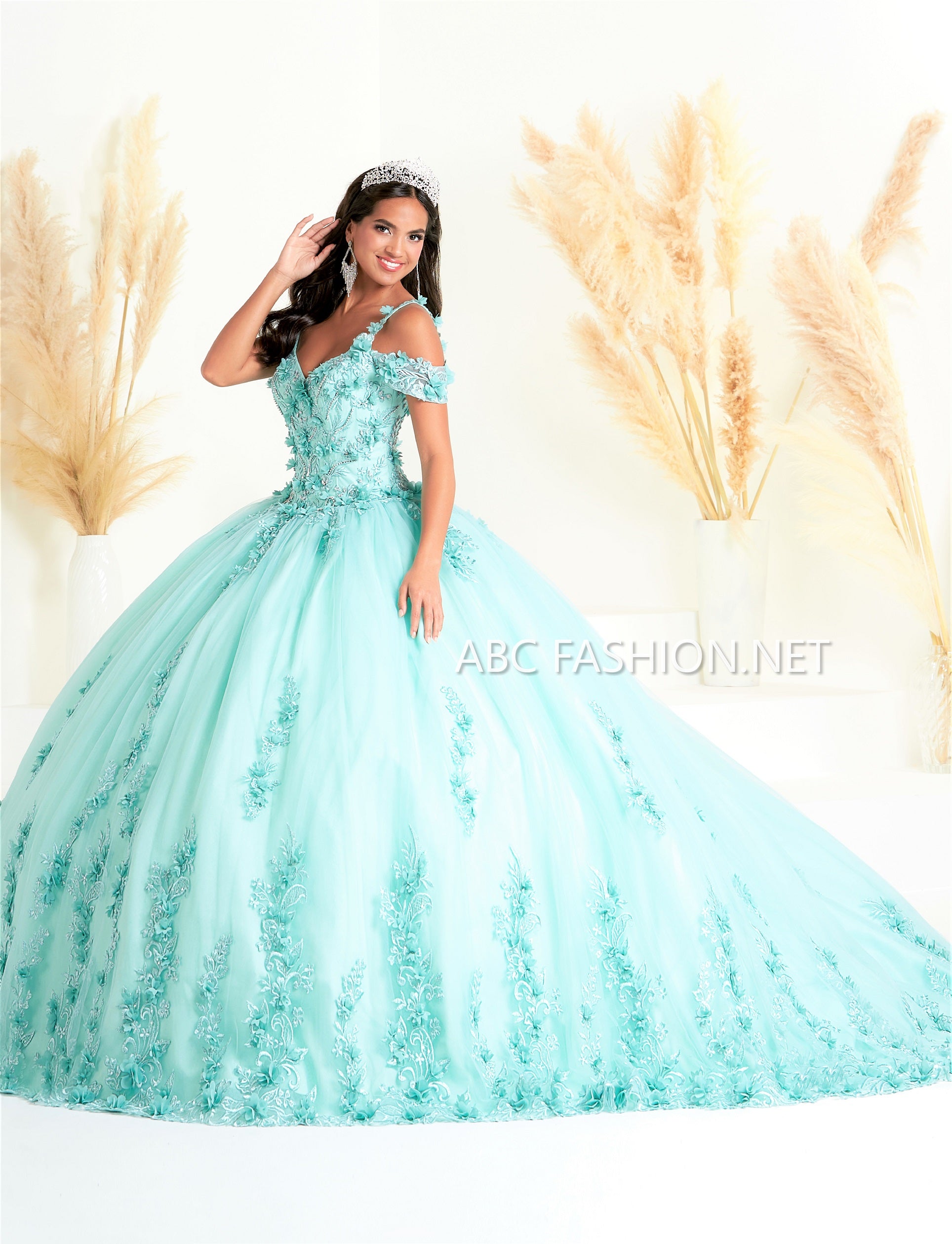 Cold Shoulder Quinceanera Dress by Fiesta Gowns 56449
