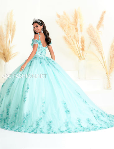 Vestido de quinceanera com ombros descobertos da Fiesta Gowns 56449