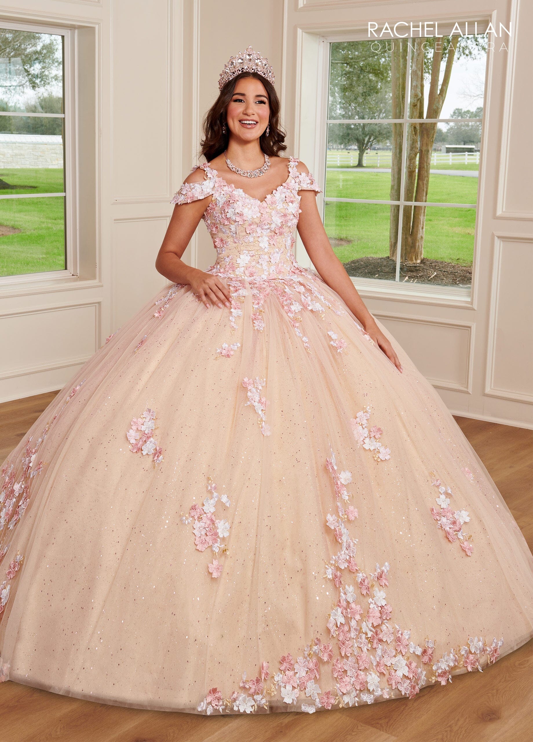 Cold Shoulder Quinceanera Dress by Rachel Allan RQ1125