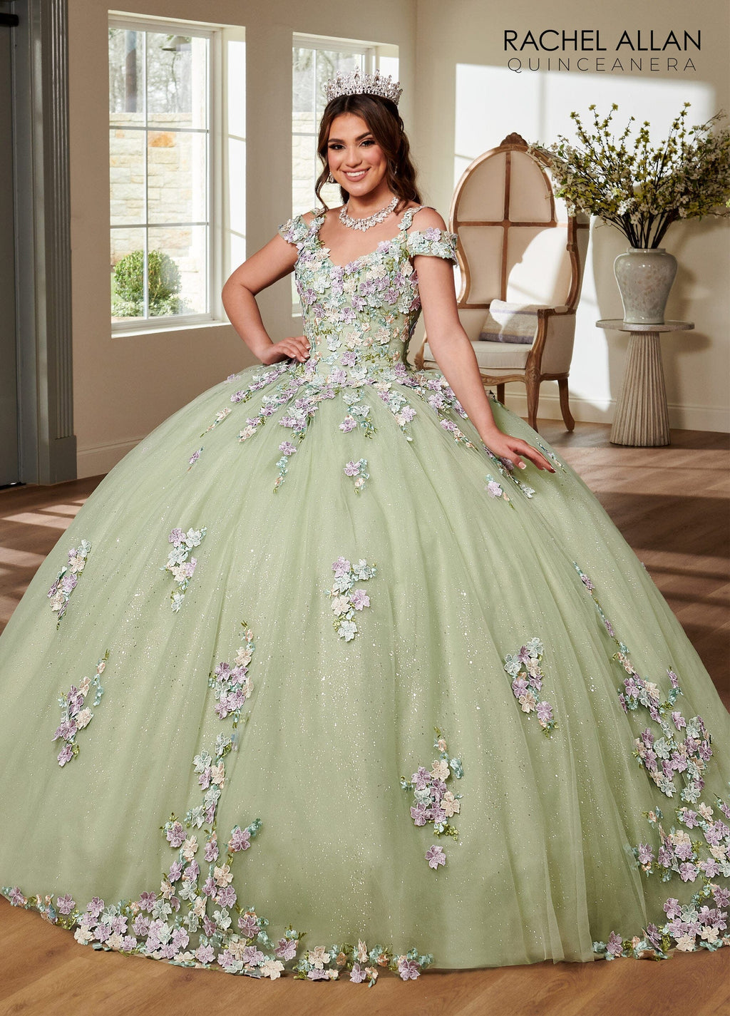 Cold Shoulder Quinceanera Dress by Rachel Allan RQ1125
