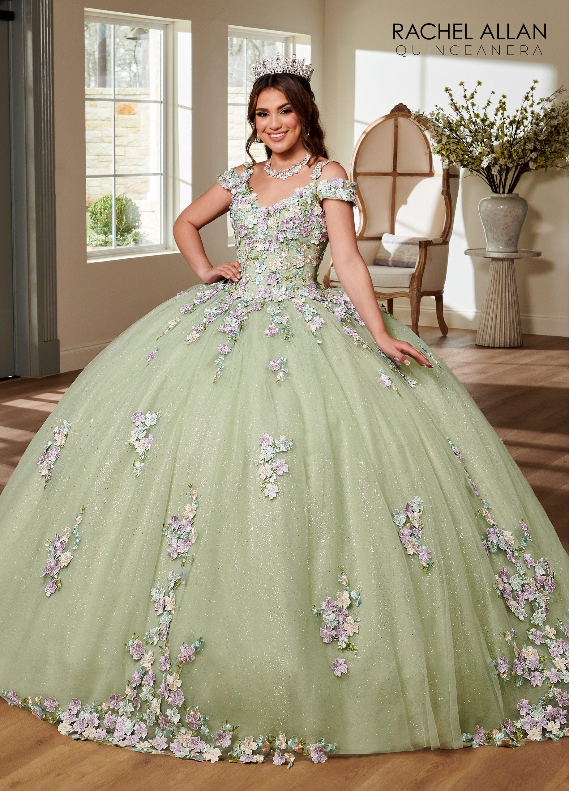 Cold Shoulder Quinceanera Dress by Rachel Allan RQ1125