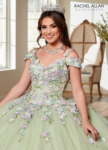 Quinceanera-Kleid mit kalten Schultern von Rachel Allan RQ1125