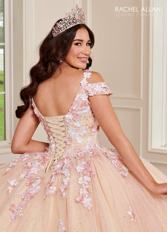 Quinceanera-Kleid mit kalten Schultern von Rachel Allan RQ1125