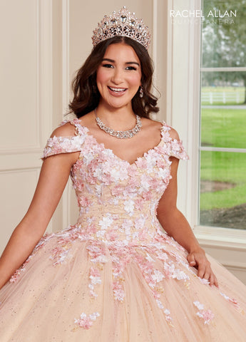 Quinceanera-Kleid mit kalten Schultern von Rachel Allan RQ1125