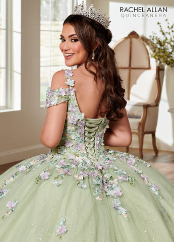 Quinceanera-Kleid mit kalten Schultern von Rachel Allan RQ1125